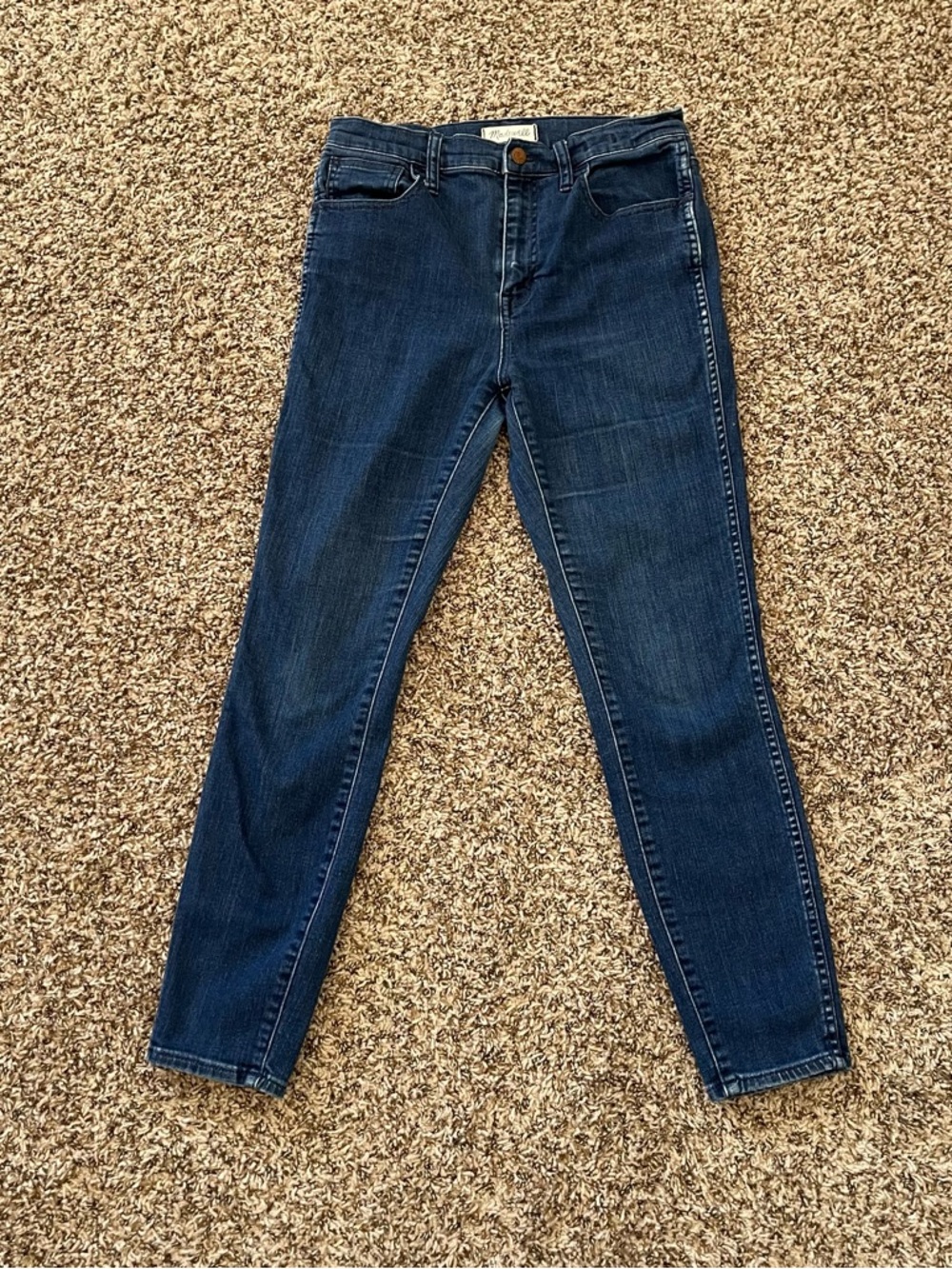 MADEWELL 10" High Rise Skinny Jeans Women's‎ Size 30 Dark Wash Blue Stretch